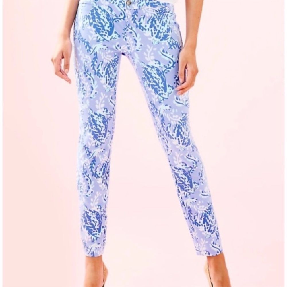 Lilly Pulitzer Blue & Aqua Skinny Pants